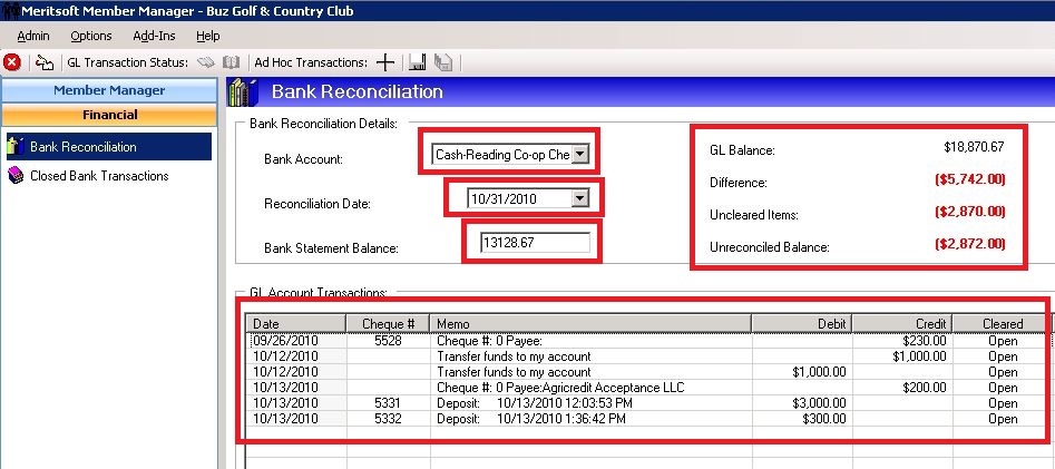 Bank Reconciliation - Buz Docs
